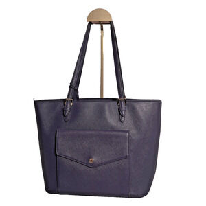 Michael Kors Navy Tote Work Bag Flap Front Pocket AV-1611 Corpcore Minimalist